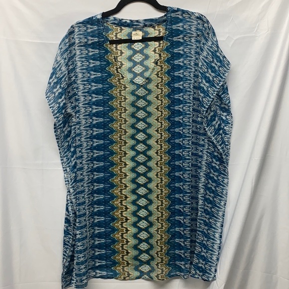 O’Neill Blue Print Boho Beach Tunic Coverup - Picture 1 of 5